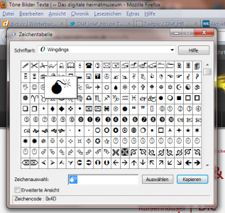 Wingdings Bomb (Picture by Twitter user @Olaf_HB on Twitpic)