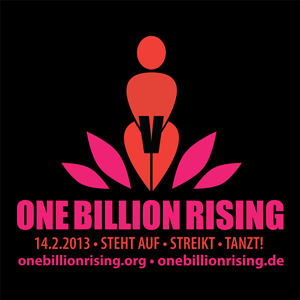 Das Logo von One Billion Rising auf Deutsch